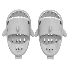 人體工學設計鯊魚拖鞋 尺寸36-45, 霧灰色, 38~39, 1雙