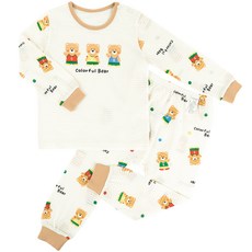 Maykids 童款3隻小熊9分袖緹花家居套裝