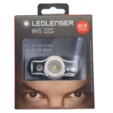 LEDLENSER 萊德雷神 MH5 專業伸縮調焦充電型頭燈 LED-502146, 黑色, 1個