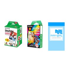 instax 拍立得 拍立得 底片 20張+底片 彩虹款 10張+單格相冊, 1套