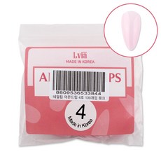 Lvia 杏仁美甲片 4號, 100個, 粉紅色