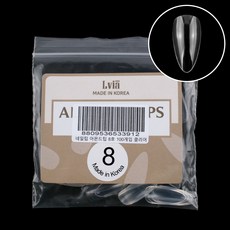 Lvia 杏仁形甲片 8號, 100個, 透明