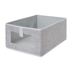 PATTO RABBIT 百特兔 棉麻收納盒, 灰色, 1個