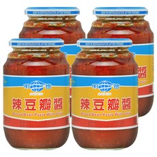 明德 辣豆瓣醬, 天然發酵, 不含防腐劑、色素、人工甘味, 純素, 460g, 4罐