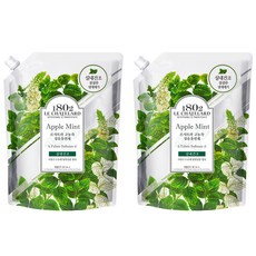 1802 LE CHATELARD 室內晾乾 高濃縮衣物柔軟精 蘋果薄荷 補充包, 1.6L, 2個