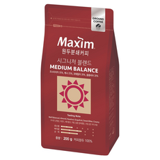 Maxim 麥心 SIGNATURE BLEND 中度均衡研磨咖啡豆, 200g, 1個