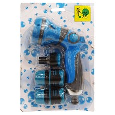 翠筠 八段水槍 附4分/5分軟管快速接頭 2個 + 4分/6分內牙接頭, #664-1, 1組