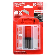 Milwaukee 美沃奇 快背美工刀片組 - 50片通用刀片, 1組