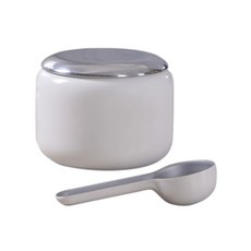 SERAFINO ZANI 尚尼 經典不鏽鋼調味罐 小 6.5 x 6.5 x 5cm 白色 120g, 120ml, 1個