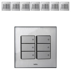 bello 寬6口開關銀, 8件