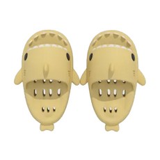 人體工學設計鯊魚拖鞋, 小奶黃, 1雙