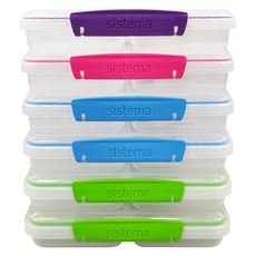 sistema Togo 保鮮盒 3格 820ml, 6個, 1組