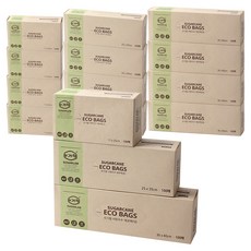 슈가랩 사탕수수 에코백 대 30cm x 40cm 100p + 중 25cm x 35cm 100p + 소 17cm x 25cm 100p 세트, 혼합, 5세트