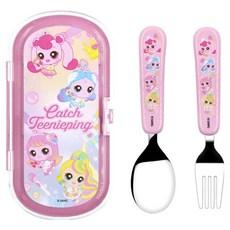 LE BARN 公主奇妙萌可迷你湯匙 + 叉子 + 收納盒組, 混合色, 1套, 湯匙 + 叉子 + 收納盒