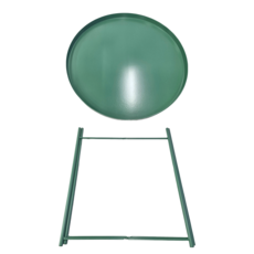 單層托盤圓桌, 台灣製小茶几, 綠色