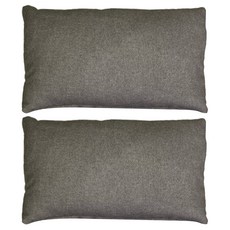 J&N 灰韻仿亞麻抱枕 2個, 灰色