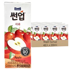 Maeil Sunup 蘋果汁, 200ml, 24入, 果汁含量25%, 48入