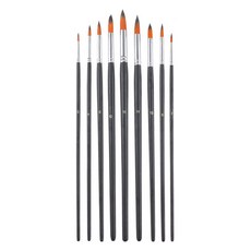 Make Mine 美術水彩畫尼龍一般畫筆9件組, 1套, 0號, 2號, 4號, 6號, 8號, 10號, 12號, 14號, 16號