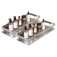 Frangonde 簡潔免鑽孔浴室置物架, 銀色, 2個