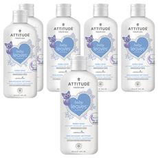 ATTITUDE 艾特優 嬰幼兒泡泡浴 杏仁奶 473mL, 6瓶
