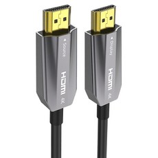 宇聯 HDMI2.0版 真4K/60Hz德國四芯工程光纖線 5m 灰色 + 黑色 + 金色 1條