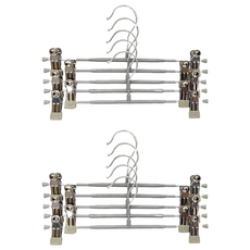 奈米防滑無痕褲架 10入/袋 高錳鋼 塑料 鐵絲, 31 x 5.5cm, 灰色, 2組