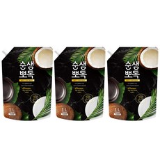 Soonsaem 뽀독 無香廚房洗潔精 補充包, 1L, 3個