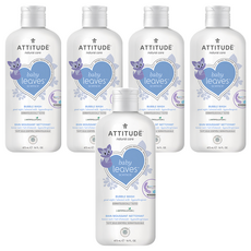 ATTITUDE 艾特優 嬰幼兒泡泡浴 杏仁奶 473mL, 5瓶