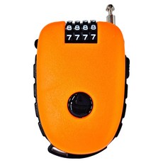 BOSVISION 博士威 4字輪伸縮式鋼索密碼鎖，90公分鋼索，多功能設計，台灣製造, 1個