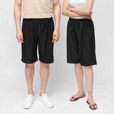 CARET 男女適穿黑色涼感五分褲, 均碼, 黑色