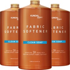KUNDAL 昆黛爾 超濃縮纖維柔軟精 純淨皂香 正裝, 1.58L, 3個