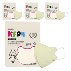메디케이알 와이드 새부리형 황사방역마스크 아동용 KF94 소형, 25개입, 4개, 버니베이지