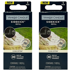 YK 사이드킥 차량용 방향제 리필, 2개, 클린코튼