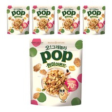 ORION 好麗友 POP格蘭諾拉燕麥片 糙米杏仁果, 5個, 340g