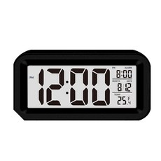 Homeblic 現代設計LED數位桌鐘, 黑色