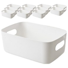 GOODLIVING 多功能儲藏室收納籃 M, 白色, 12個