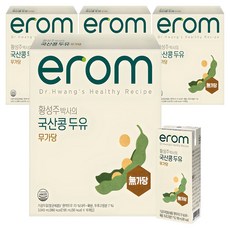 이롬 황성주 박사의 국산콩 두유 무가당, 190ml, 64개