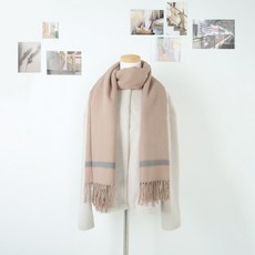 풋온 무지 포인트 머플러