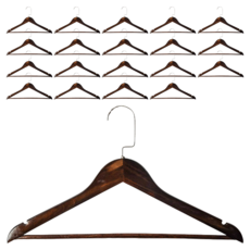 Market Plan 防滑西裝衣架, 核桃, 20入