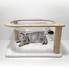 PETSMON 貓咪橢圓形療癒空間貓跳台, 1個, 混合顏色