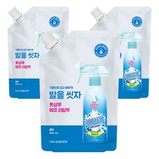 온더바디 발을 씻자 코튼풋 쿨링 샴푸 리필, 1개입, 3개, 500ml