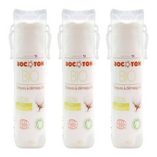 BOCOTON 化妝棉 圓形, 80入, 3個