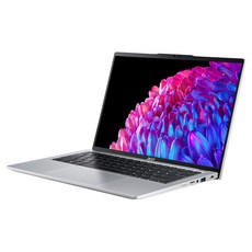 acer 宏碁 Swift Go 筆記型電腦 14吋 2.8K 2880 x 1800 OLED 鏡面/Ultra 7 155H/Intel® ArcTM graphics 原廠保固, 銀色, 512GB, 16GB, Windows 11, SFG14-73-731T