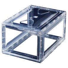 磁吸鞋盒, 透明/透灰/白色/黑色, 多尺寸可選, 透明色, 1個