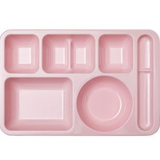 식판의고수 미니 한식 식판, 피치핑크, 1개