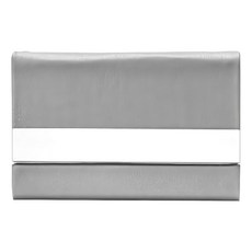 頭層牛皮配不鏽鋼商務名片包 10-15張名片容量 隱形磁釦