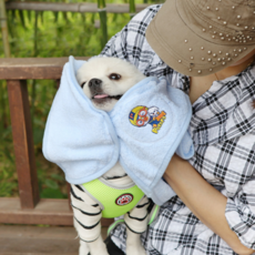 뽀로로펫 강아지 원형 타월, 블루, 1개