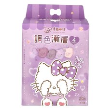 明基健康生活 幸福物語 HelloKitty成人立體口罩 13 x 11.5cm 20個, 冷系紫, 20片, 1盒