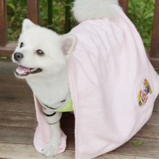 뽀로로펫 강아지 원형 타월, 핑크, 1개