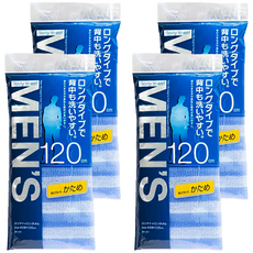 Aisen 男性專用澡巾，超強起泡力 泡沫細緻 尺寸加長 尼龍材質 28 x 120cm, 藍色, 1條, 4包